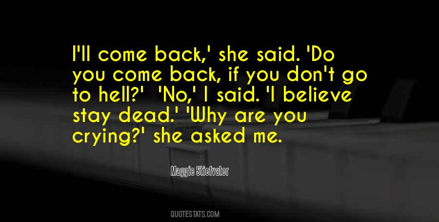 Don't Go Back Quotes #257962