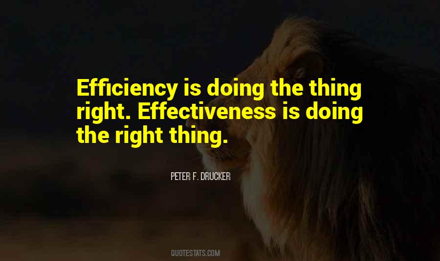 Efficiency Vs Effectiveness Quotes #600288