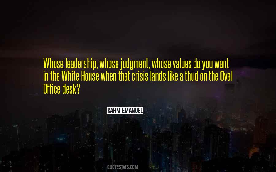 Leadership Crisis Quotes #1479130