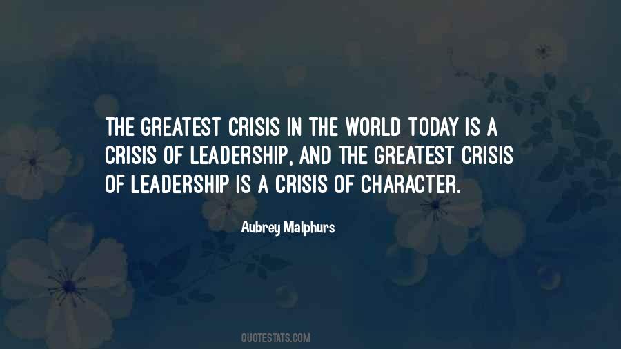Leadership Crisis Quotes #1527609
