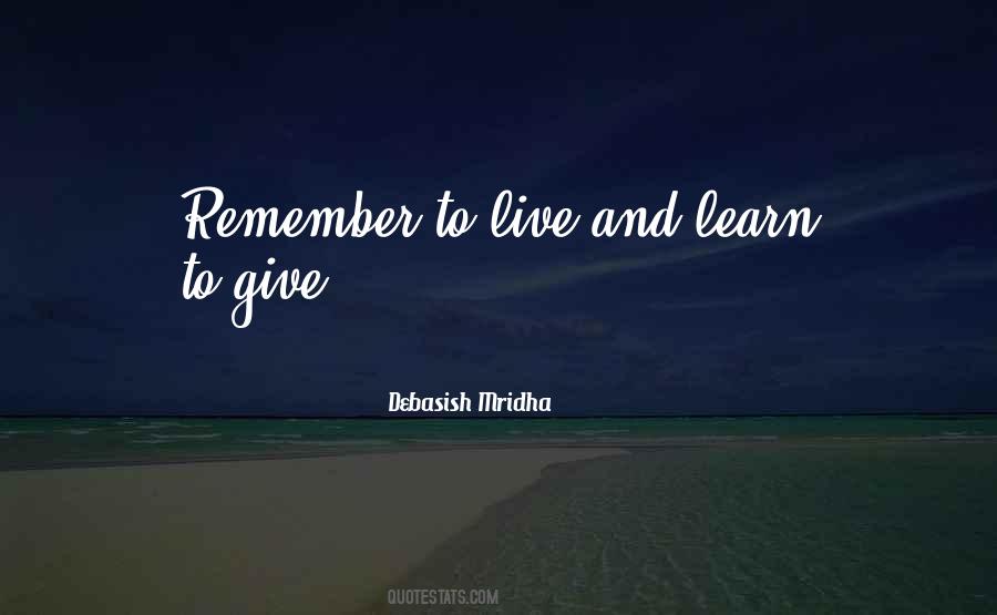Learn When To Give Up Quotes #189896