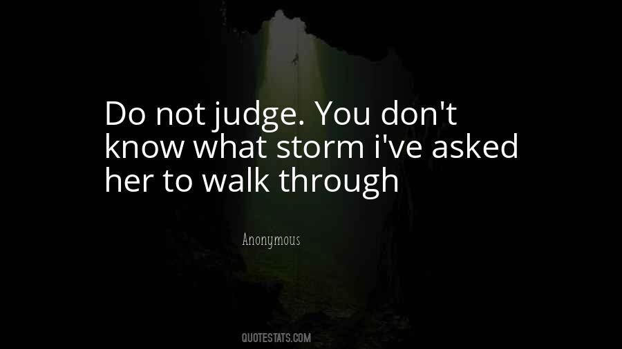 Don't Judge What You Don't Know Quotes #1090613