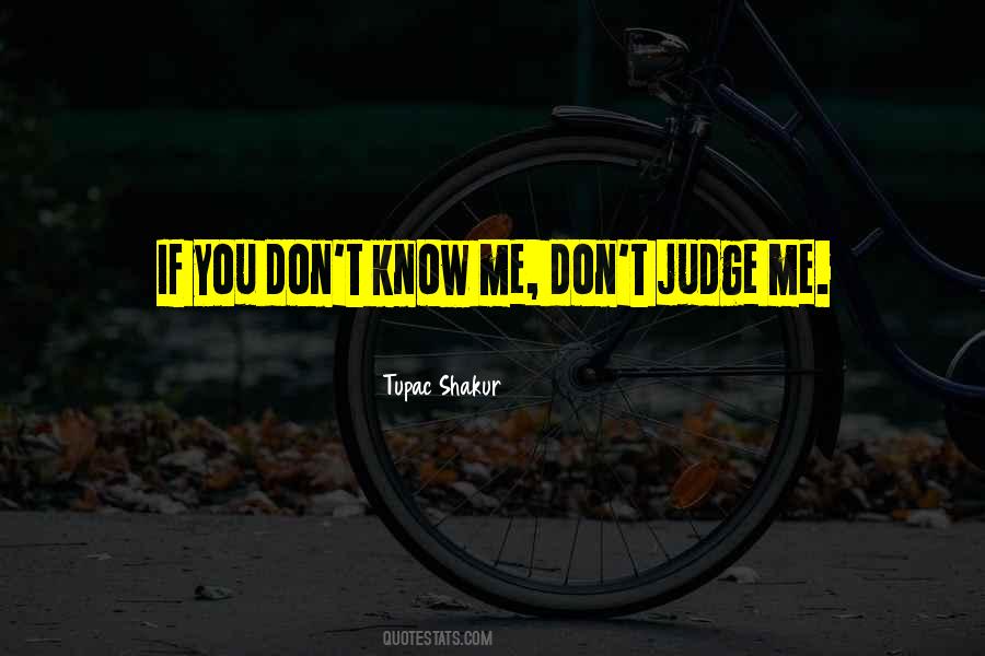 Don't Judge What You Don't Know Quotes #226886