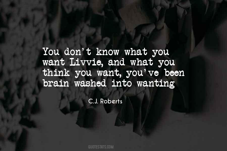 Don't Know What You Want Quotes #1575107