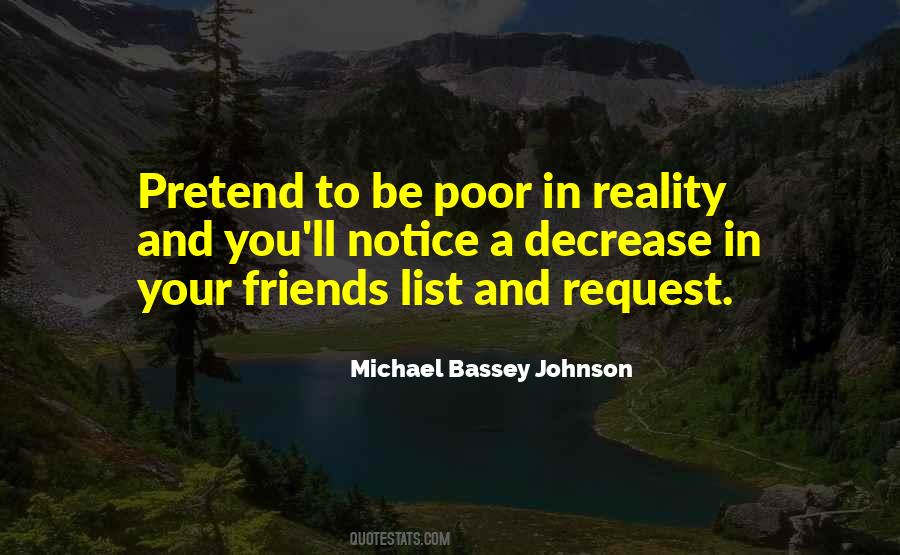 Pretend To Be Poor Quotes #1184153