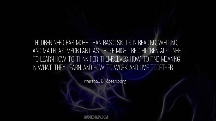 Reading And Writing Skills Quotes #1773554