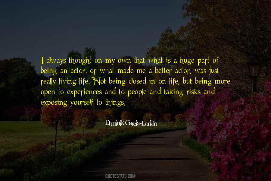 Experiences Not Things Quotes #1323306