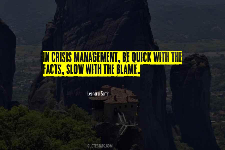 Management Crisis Quotes #1005841
