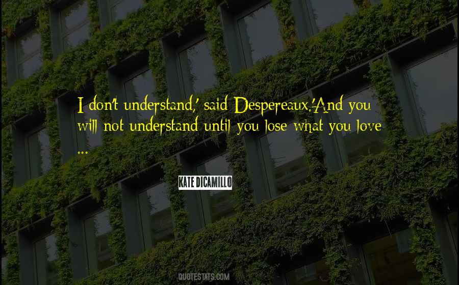 Don't Lose Someone You Love Quotes #413814