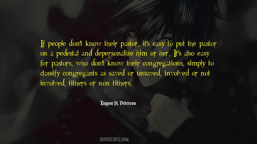 Eugene Peterson Pastor Quotes #1267950