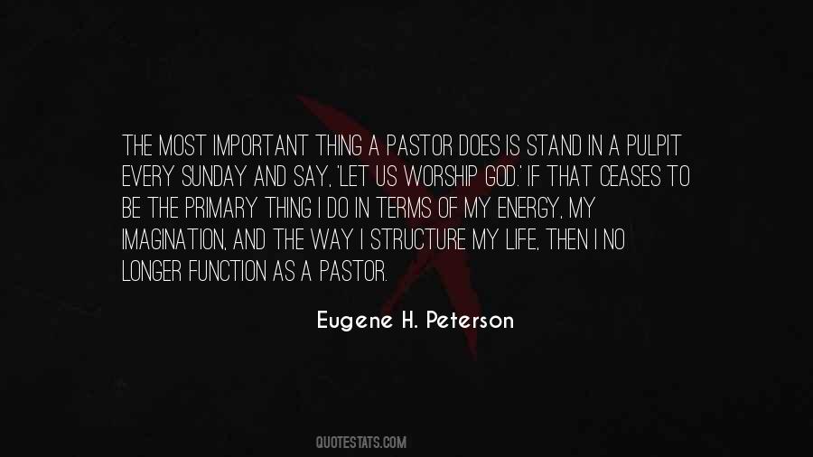 Eugene Peterson Pastor Quotes #1497017