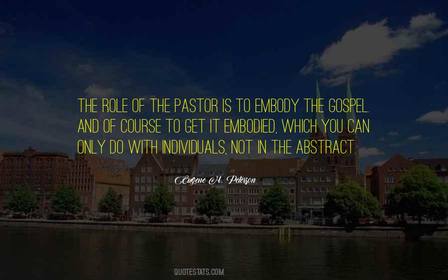 Eugene Peterson Pastor Quotes #440416