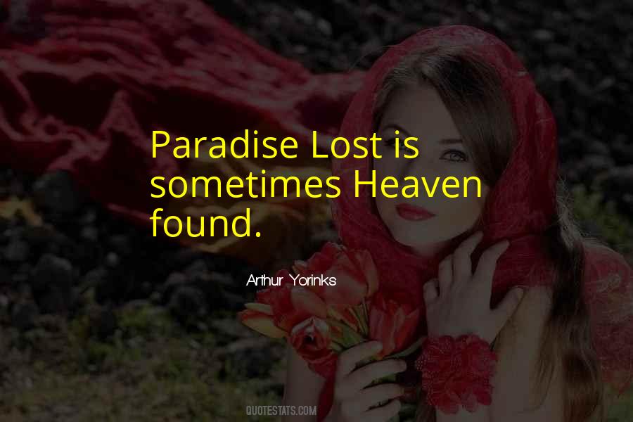 Lost Paradise Quotes #384506