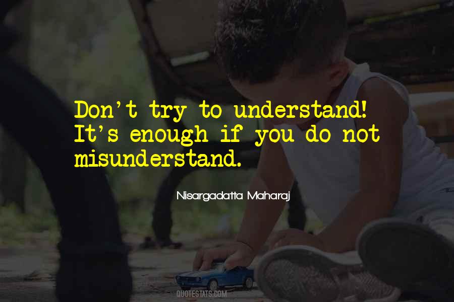 Don't Misunderstand Me Quotes #1831314