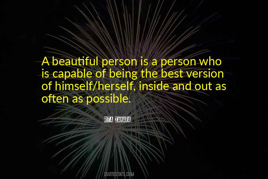 Most Beautiful Person Inside Out Quotes #568513