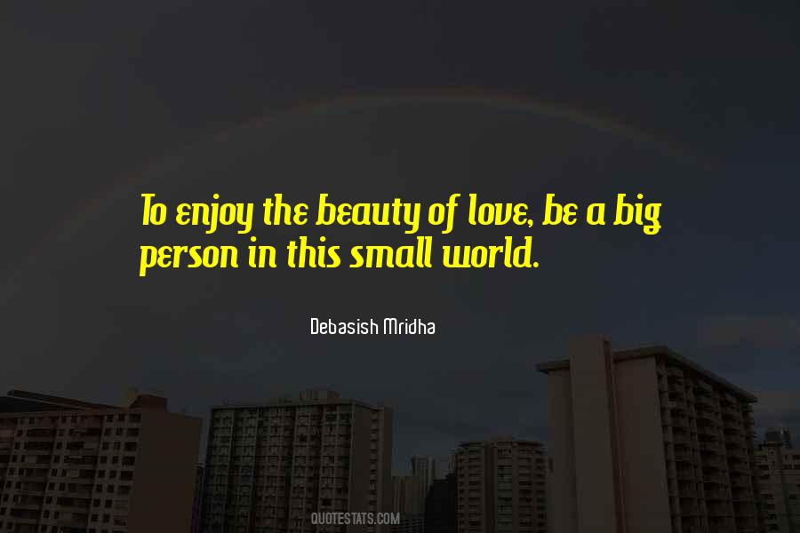 Beauty Of Small Things Quotes #1481423