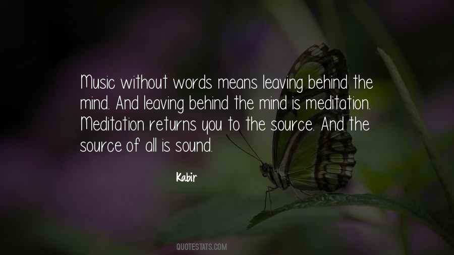 Quotes About Music And Meditation #1072222