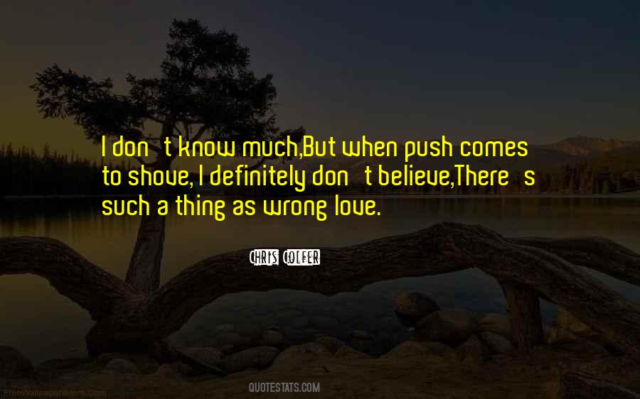 Don't Push Love Quotes #1787963