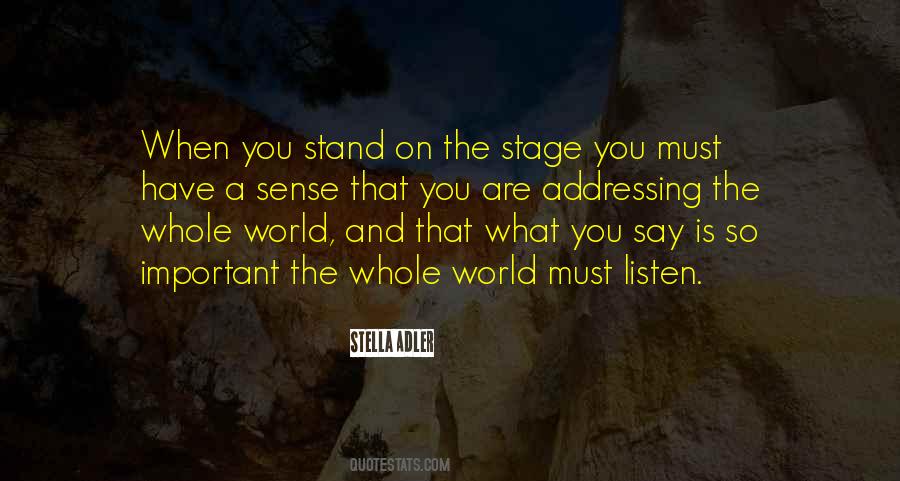 Quotes About World Stage #293431