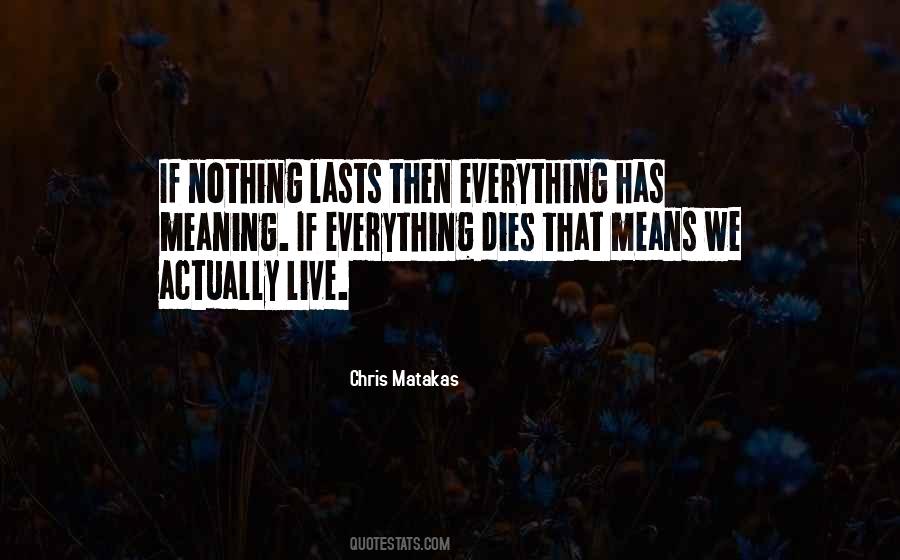 Everything Has Meaning Quotes #1434860