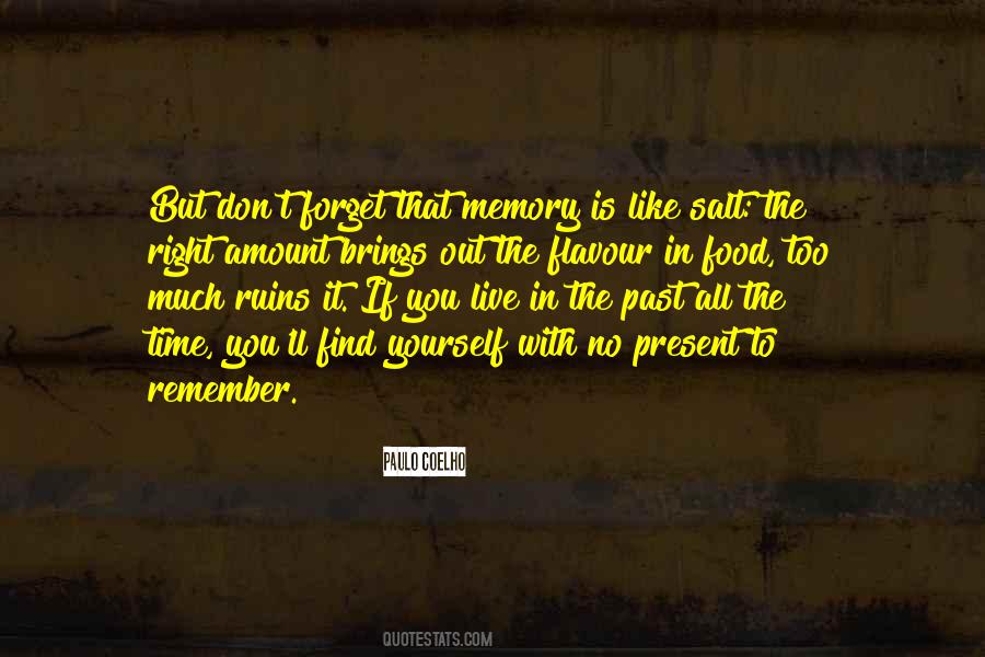 Don't Remember The Past Quotes #1587500