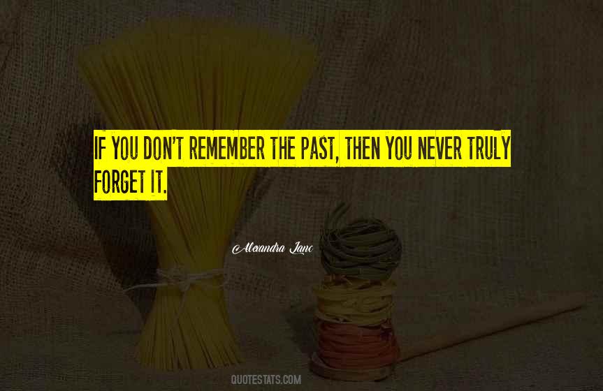 Don't Remember The Past Quotes #1609124
