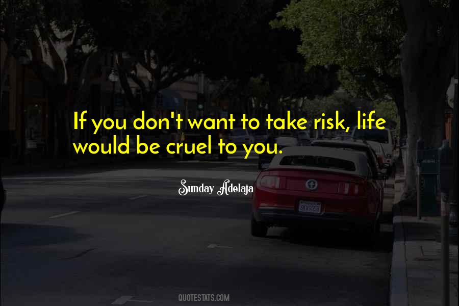 Don't Risk Your Life Quotes #1366241