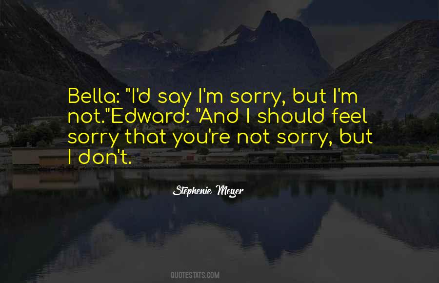 Don't Say Sorry Quotes #325023