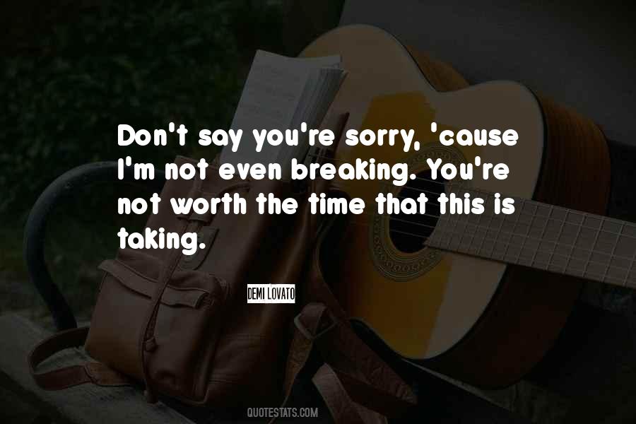 Don't Say Sorry Quotes #337874