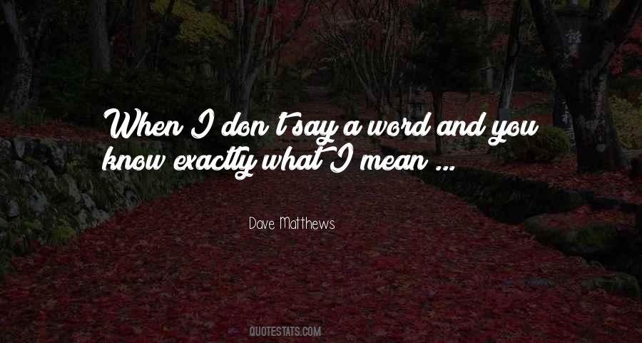 Don't Say What You Don't Mean Quotes #371605