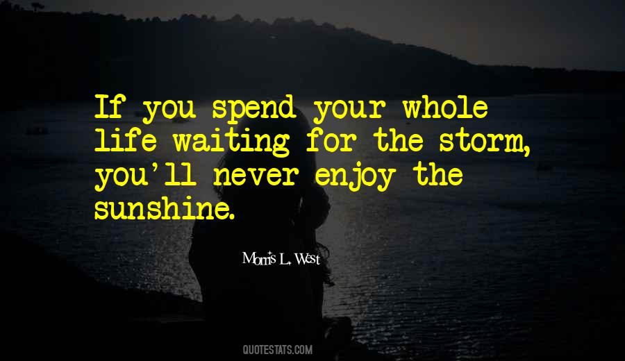 Don't Spend Your Life Waiting Quotes #621061