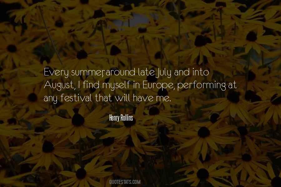 Summer Festival Quotes #1245670