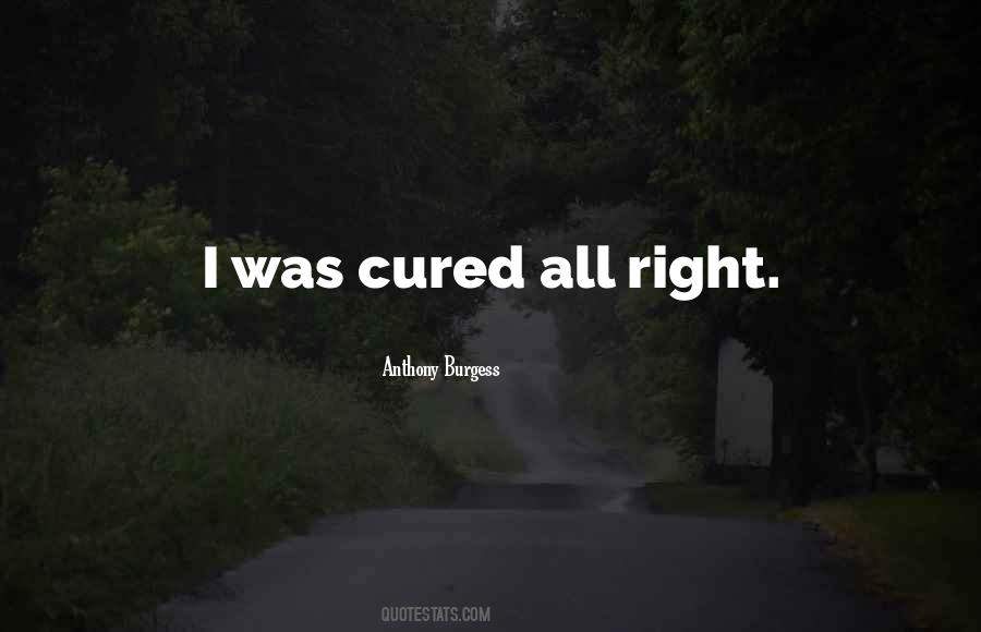 I Was Cured All Right Quotes #1598565
