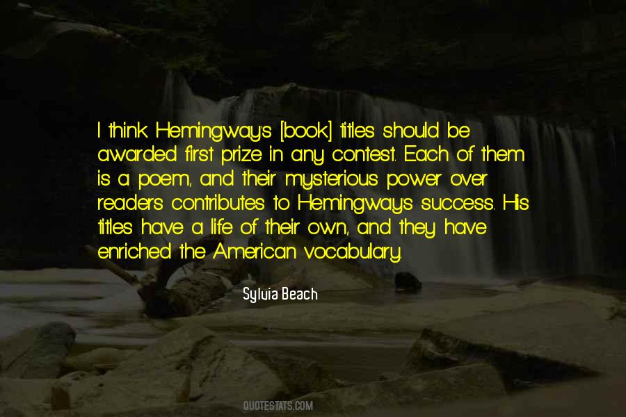 Hemingway Life Quotes #547771