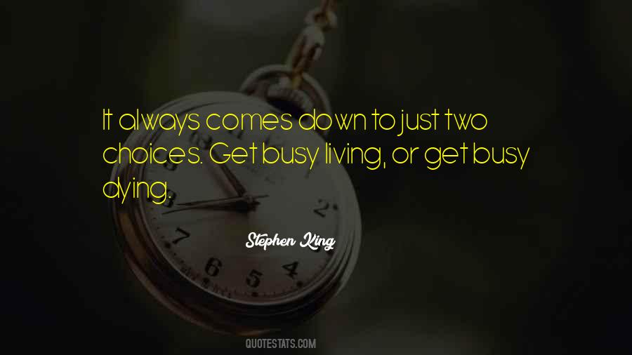 Get Busy Living Or Get Busy Dying Quotes #1749566