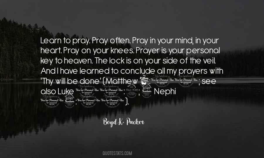 Prayer Is Key Quotes #986961