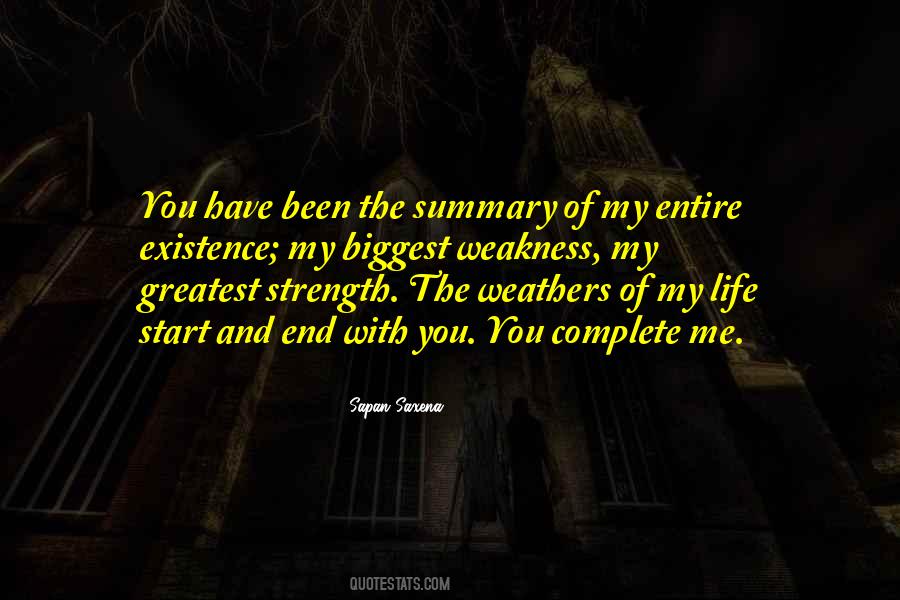 My Strength And My Weakness Quotes #422672