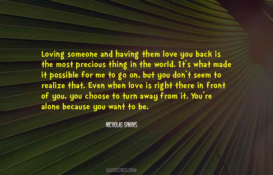 Don't Turn Your Back On Love Quotes #772945