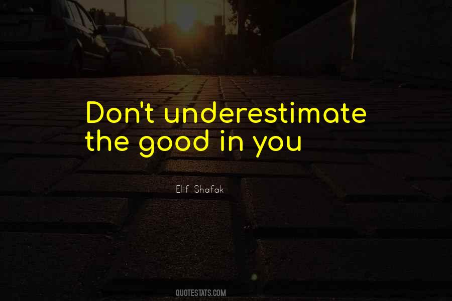 Don't Underestimate Yourself Quotes #165723