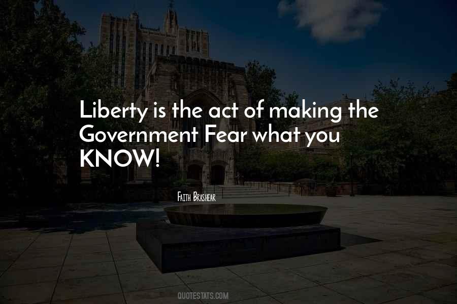 Government Fear Quotes #1010026