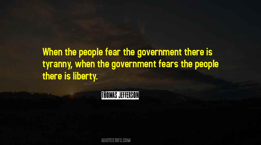 Government Fear Quotes #638697