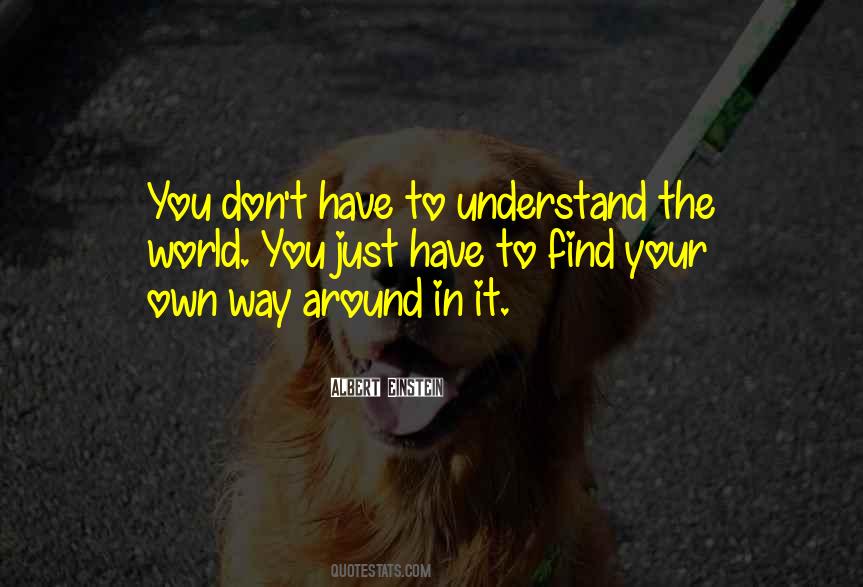 Don't Understand The World Quotes #1224265