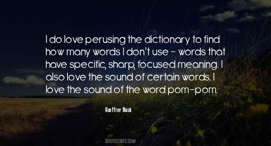 Don't Use The Word Love Quotes #812985