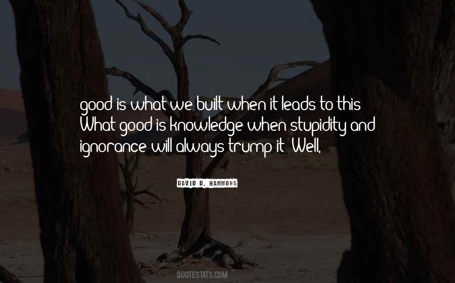 Good Ignorance Quotes #1122906