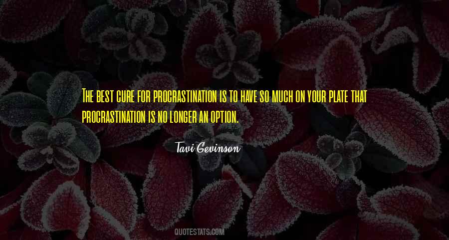 No Procrastination Quotes #168559