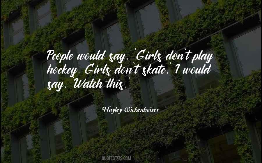 Girl Hockey Quotes #185751