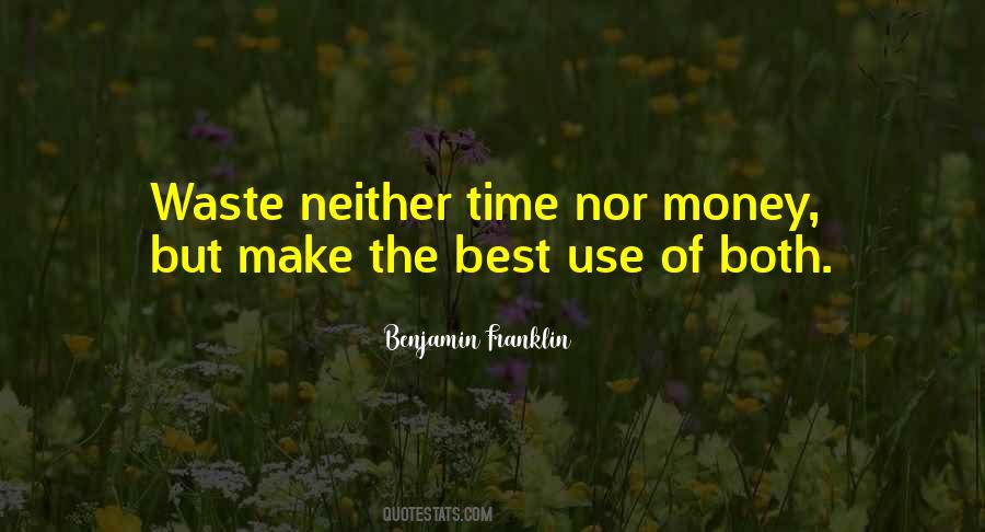 Don't Waste Money Quotes #117557