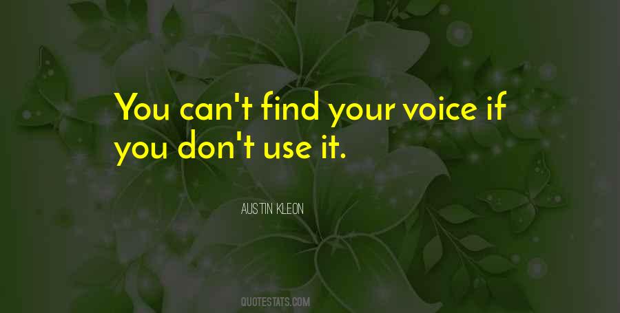 Find Your Voice Quotes #29053