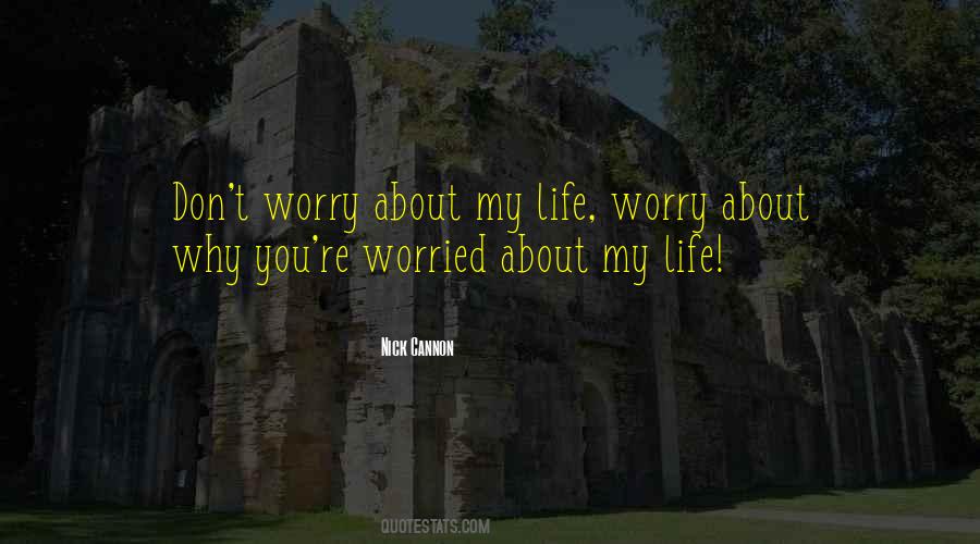 Don't Worry About Life Quotes #1575609