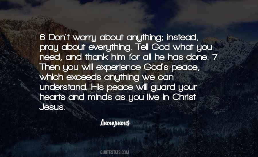 Don't Worry God Quotes #742873